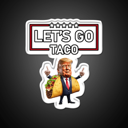 Lets Go Taco Led Neon Sign Mexican Food Sign Led Sign Gift Rgb Color - Shineneon