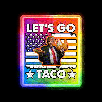Lets Go Taco Led Neon Sign Mexican Food Sign Mexican Bar Rgb Color - LED neon sign close-up detail