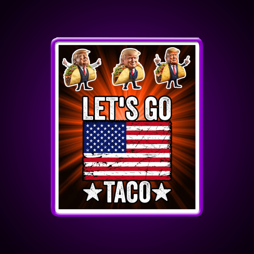Lets Go Taco Led Neon Sign Mexican Food Sign Restaurant Decor Rgb Color - Shineneon
