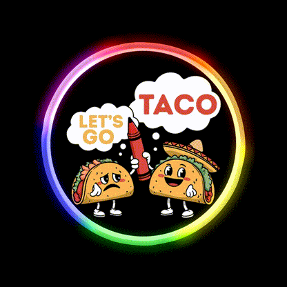 Lets Go Taco Led Neon Sign Mexican Food Sign Taco Fan Kitchen Sign Rgb Color - LED neon sign close-up detail