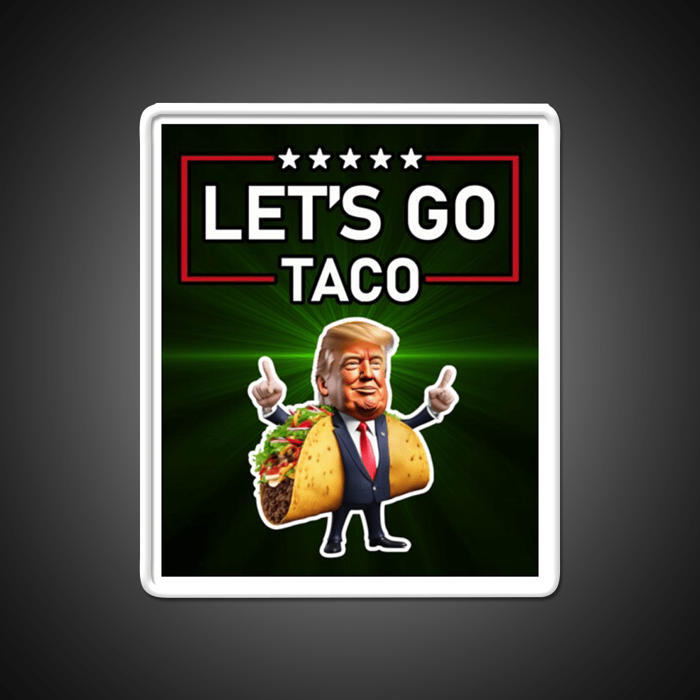 Lets Go Taco Led Neon Sign Mexican Food Sign Taco Fan Rgb Color - Shineneon