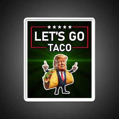 Lets Go Taco Led Neon Sign Mexican Food Sign Taco Fan Rgb Color - Shineneon