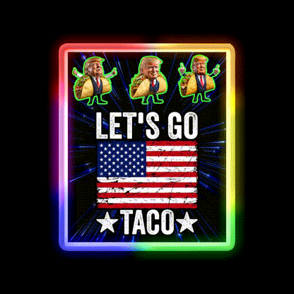 Lets Go Taco Led Neon Sign Mexican Food Sign Taco Light Rgb Color - LED neon sign close-up detail