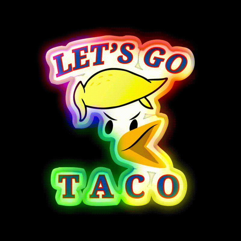 Lets Go Taco Led Neon Sign Mexican Food Sign Taco Light Kitchen Sign Rgb Color - LED neon sign close-up detail