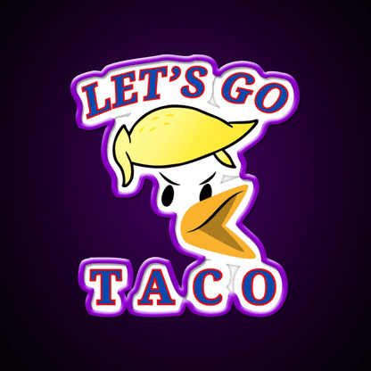 Lets Go Taco Led Neon Sign Mexican Food Sign Taco Light Kitchen Sign Rgb Color - Shineneon