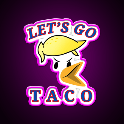 Lets Go Taco Led Neon Sign Mexican Food Sign Taco Light Kitchen Sign Rgb Color - Shineneon