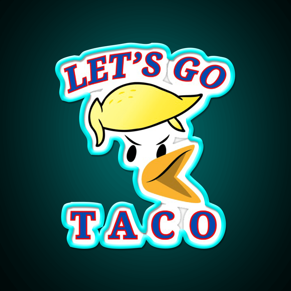 Lets Go Taco Led Neon Sign Mexican Food Sign Taco Light Kitchen Sign Rgb Color - Shineneon