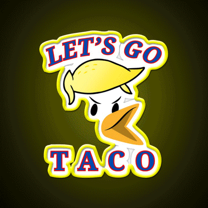 Lets Go Taco Led Neon Sign Mexican Food Sign Taco Light Kitchen Sign Rgb Color - Custom LED neon sign front view
