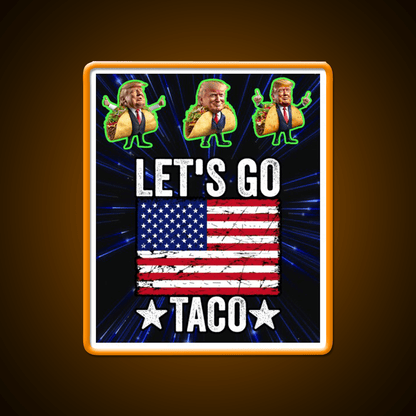 Lets Go Taco Led Neon Sign Mexican Food Sign Taco Light Rgb Color - Shineneon