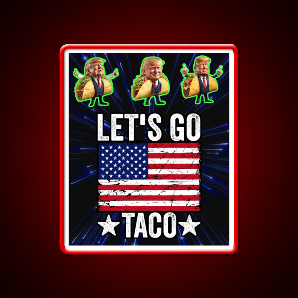 Lets Go Taco Led Neon Sign Mexican Food Sign Taco Light Rgb Color - Shineneon