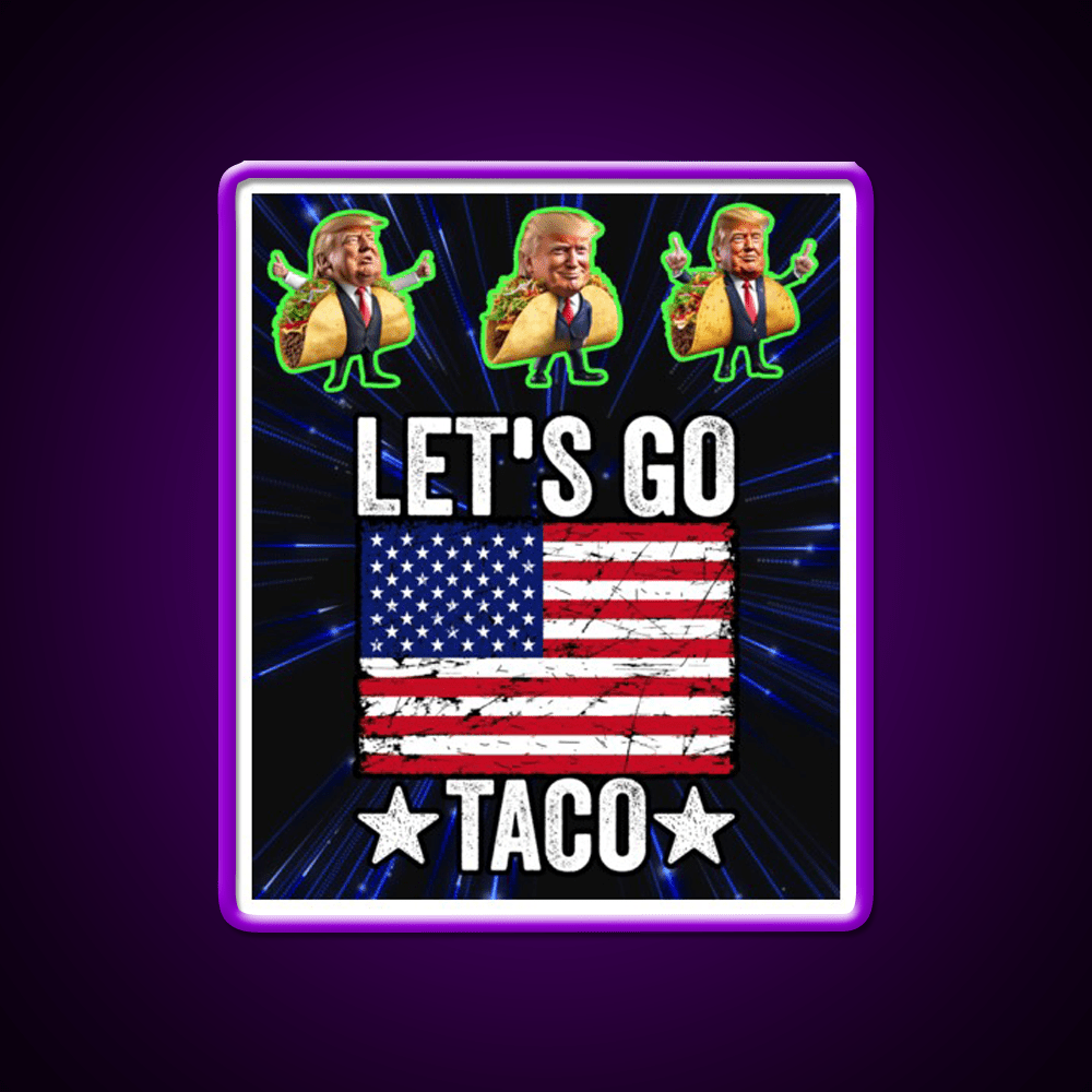 Lets Go Taco Led Neon Sign Mexican Food Sign Taco Light Rgb Color - Shineneon