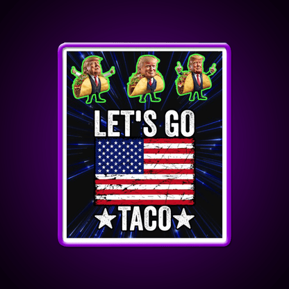 Lets Go Taco Led Neon Sign Mexican Food Sign Taco Light Rgb Color - Shineneon