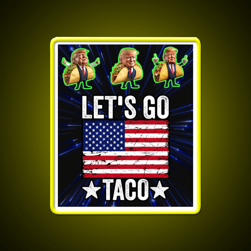 Lets Go Taco Led Neon Sign Mexican Food Sign Taco Light Rgb Color - Shineneon