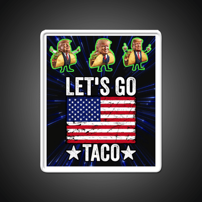 Lets Go Taco Led Neon Sign Mexican Food Sign Taco Light Rgb Color - Shineneon