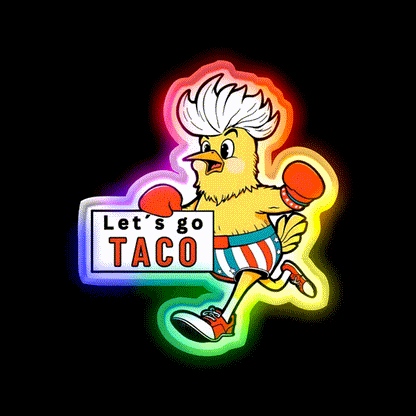 Lets Go Taco Led Neon Sign Mexican Food Sign Taco Tuesday Setup Rgb Color - LED neon sign close-up detail