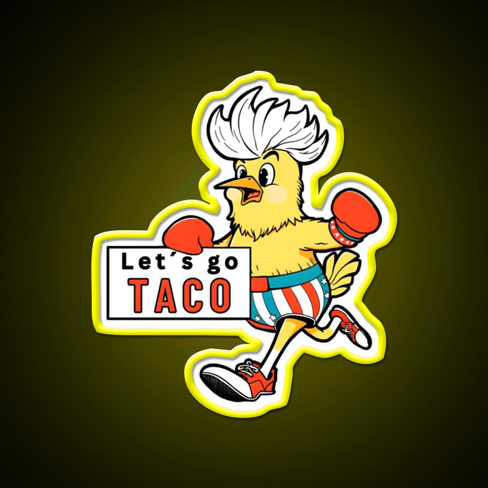 Lets Go Taco Led Neon Sign Mexican Food Sign Taco Tuesday Setup Rgb Color - Custom LED neon sign front view