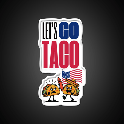 Lets Go Taco Led Neon Sign Mexican Food Sign Taqueria Neon Rgb Color - Shineneon