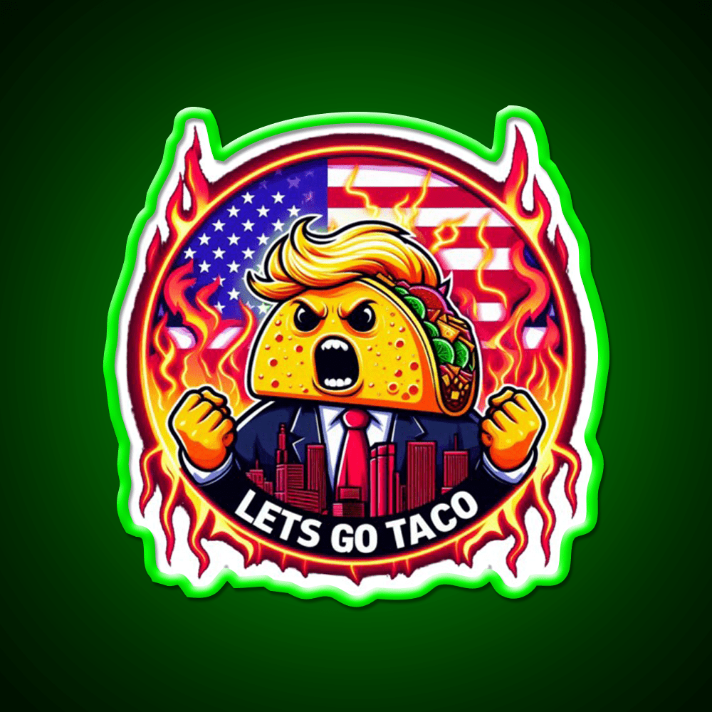 Lets Go Taco Led Neon Sign Mexican Food Sign Wall Decor Rgb Color - Shineneon