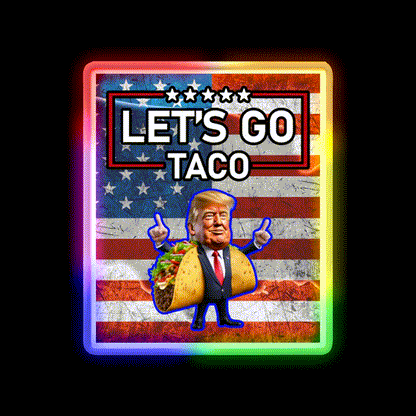 Lets Go Taco Led Neon Sign Mexican Food Sign Wall Sign Rgb Color - LED neon sign close-up detail