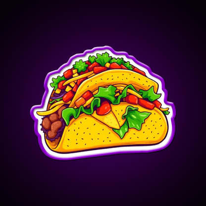 Lets Go Taco Led Neon Sign Mexican Food Sign Wall Sign Kitchen Sign Rgb Color - Shineneon