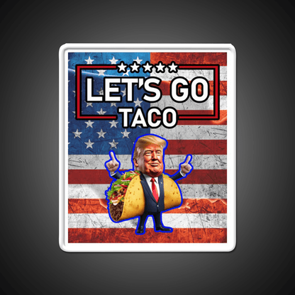 Lets Go Taco Led Neon Sign Mexican Food Sign Wall Sign Rgb Color - Shineneon