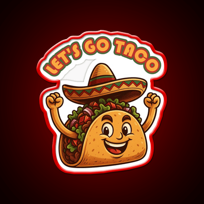Lets Go Taco Political Taco Led Neon Sign Kitchen Sign Rgb Color - Shineneon