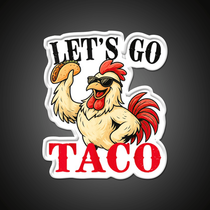Lets Go Taco Retro Vibes Lets Go Taco Led Neon Sign Rgb Color - Shineneon