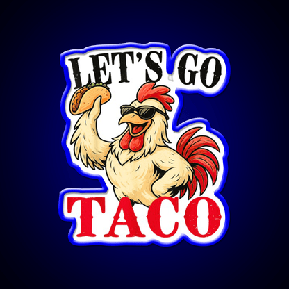 Lets Go Taco Retro Vibes Lets Go Taco Led Neon Sign Rgb Color - Shineneon