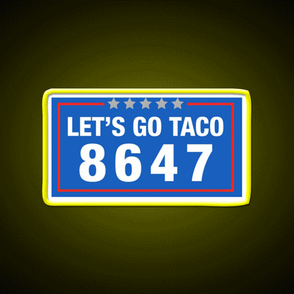 Lets Go Taco Retro Vintage Lets Go Taco Led Neon Sign Rgb Color