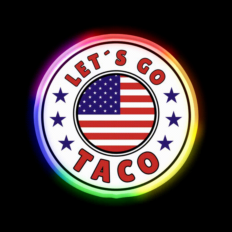 Lets Go Taco Style 7 Taco Led Neon Sign Mexican Food Sign Rgb Color - LED neon sign close-up detail