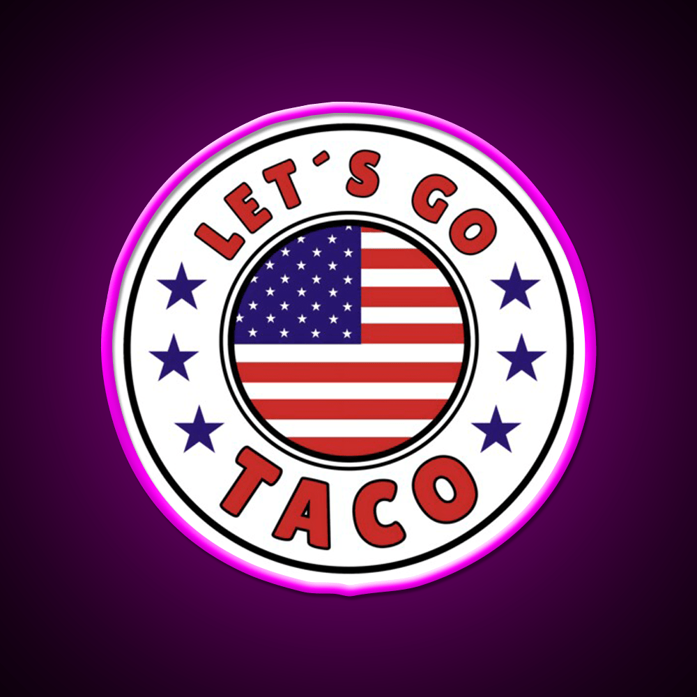 Lets Go Taco Style 7 Taco Led Neon Sign Mexican Food Sign Rgb Color - Shineneon