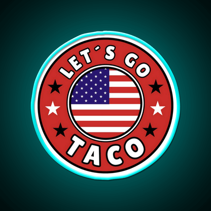 Lets Go Taco Style 8 Taco Led Neon Sign Mexican Food Sign Rgb Color - Shineneon