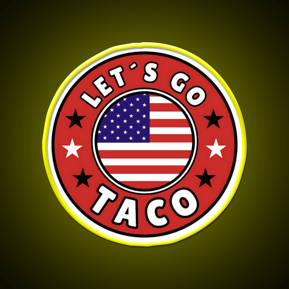 Lets Go Taco Style 8 Taco Led Neon Sign Mexican Food Sign Rgb Color - Shineneon