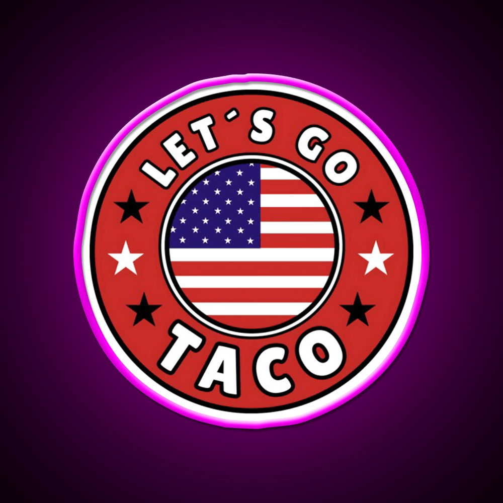 Lets Go Taco Style 8 Taco Led Neon Sign Mexican Food Sign Rgb Color - Shineneon