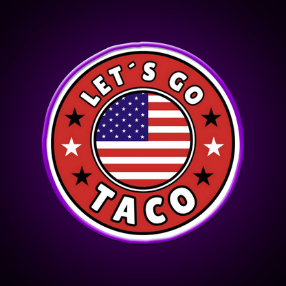 Lets Go Taco Style 8 Taco Led Neon Sign Mexican Food Sign Rgb Color - Shineneon