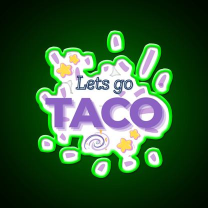 Lets Go Taco Vibes Taco Led Neon Sign Mexican Food Sign Rgb Color - Shineneon