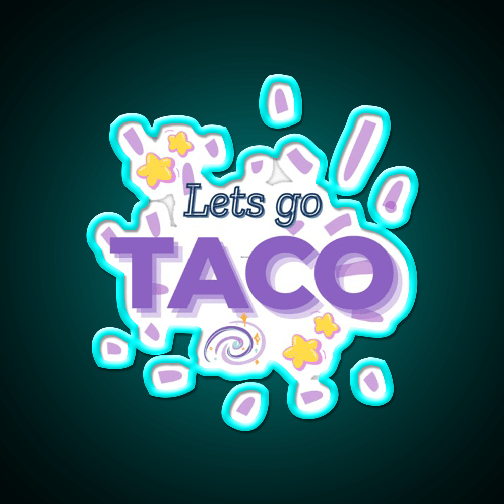 Lets Go Taco Vibes Taco Led Neon Sign Mexican Food Sign Rgb Color - Shineneon