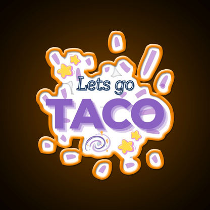 Lets Go Taco Vibes Taco Led Neon Sign Mexican Food Sign Rgb Color - Shineneon