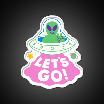 Lets Go Ufo Taco Led Neon Sign Mexican Food Sign Rgb Color - Shineneon