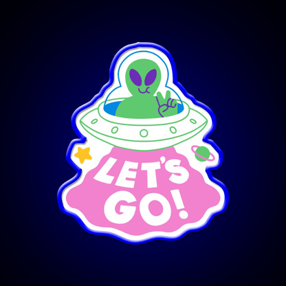 Lets Go Ufo Taco Led Neon Sign Mexican Food Sign Rgb Color - Shineneon