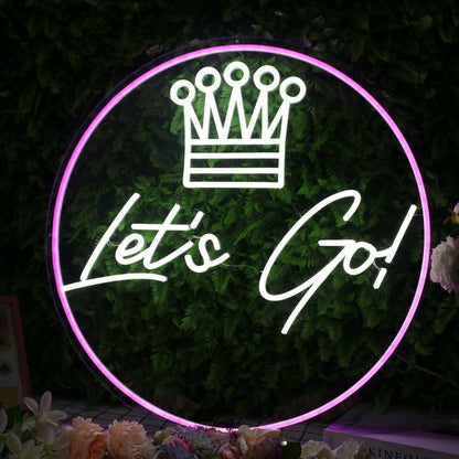 Lets Go With Crown Neon Sign | Shineneon