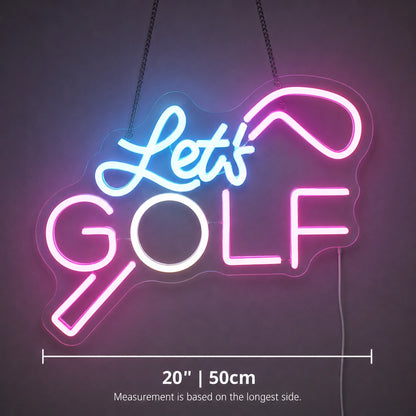 Lets Golf Neon Sign LED Neon Sign size image