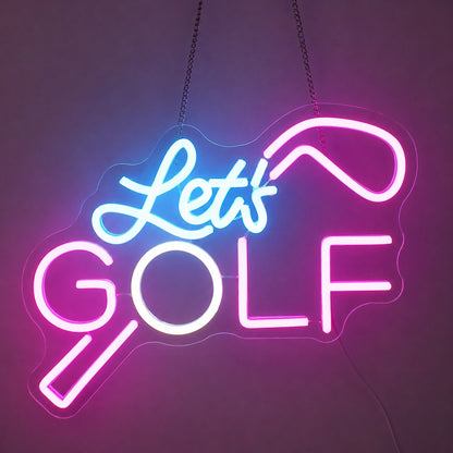 Lets Golf Neon Sign LED Neon Sign main product image