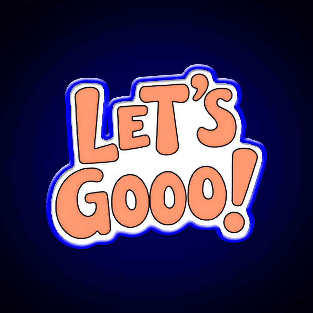 Lets Gooo Motivational Gym For Fitness Lovers Taco Led Neon Sign Rgb Color - Shineneon