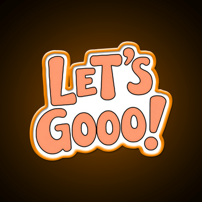 Lets Gooo Motivational Gym For Fitness Lovers Taco Led Neon Sign Rgb Color - Shineneon