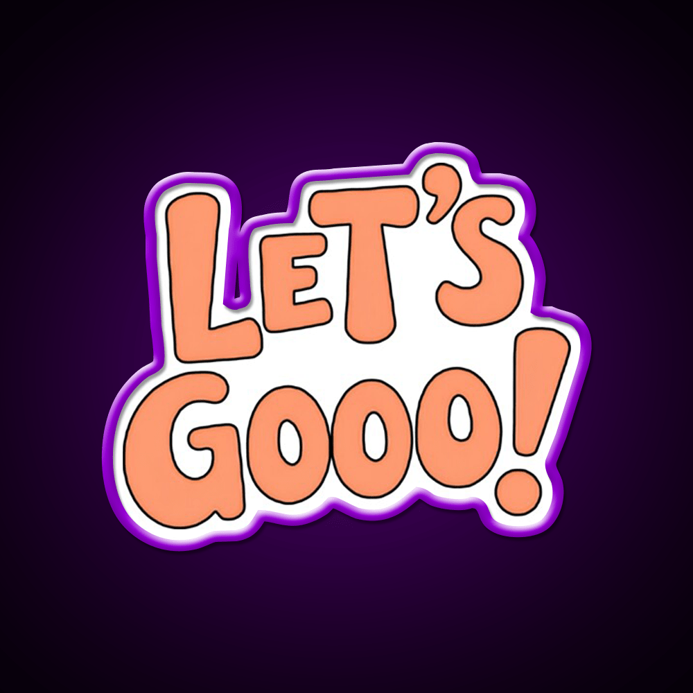 Lets Gooo Motivational Gym For Fitness Lovers Taco Led Neon Sign Rgb Color - Shineneon
