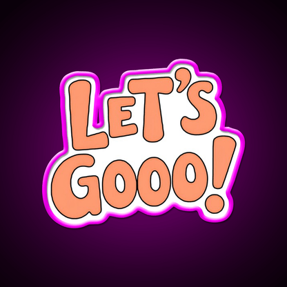 Lets Gooo Motivational Gym For Fitness Lovers Taco Led Neon Sign Rgb Color - Shineneon