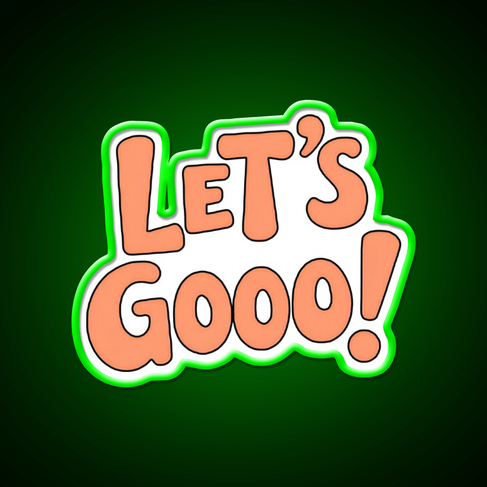 Lets Gooo Motivational Gym For Fitness Lovers Taco Led Neon Sign Rgb Color - Shineneon