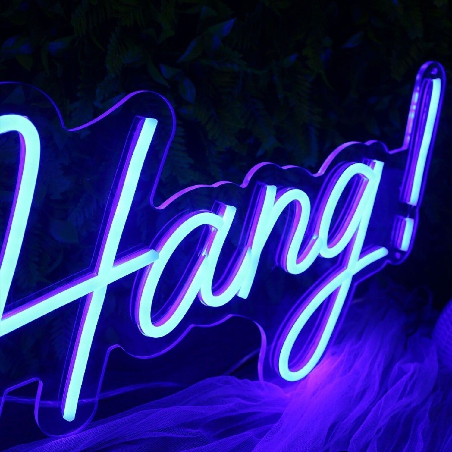 Lets Hang Blue Led Neon Sign - Shineneon