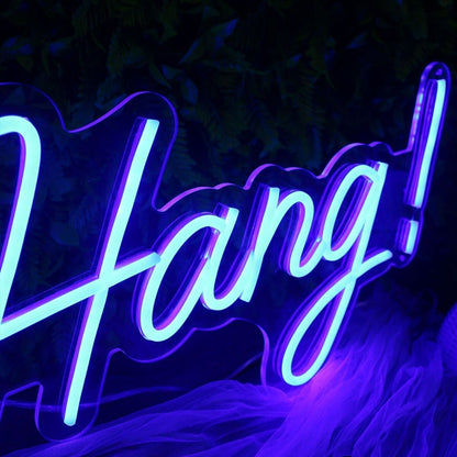 Lets Hang Blue Led Neon Sign - Shineneon